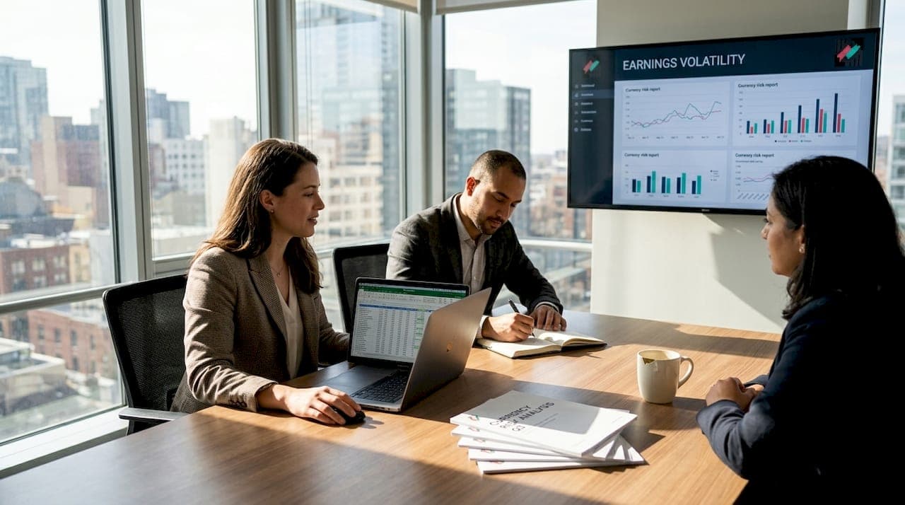 CorpHedge accounting service: 45% less earnings volatility